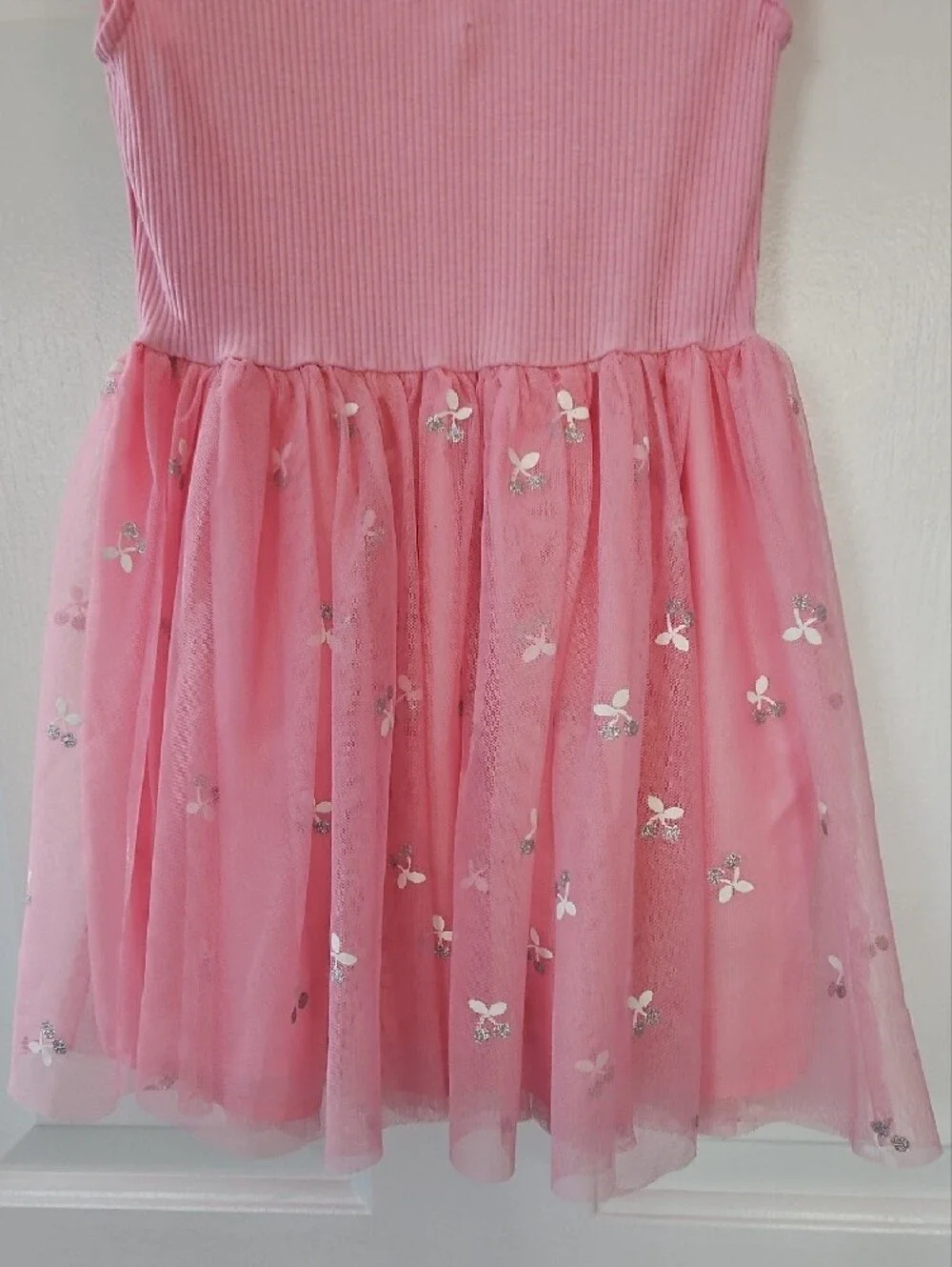 Old Navy Pink Cherry Tulle Skirt Kids Dress